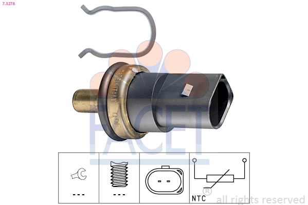 Sensor de temperatura do fluido de esfriamento Seat Leon II 1P1