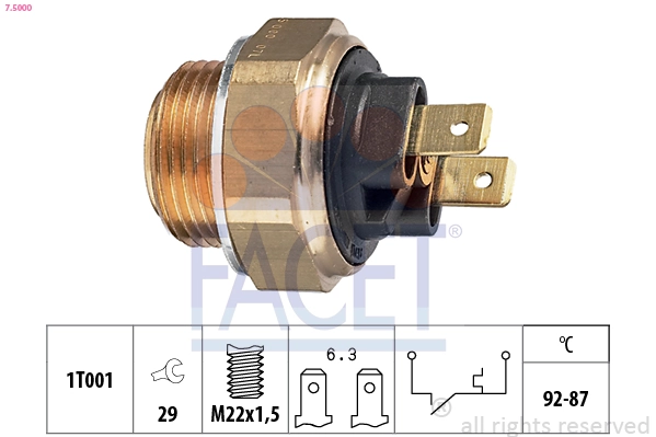 96130962 General Motors Sensor de temperatura do fluido de esfriamento (de ativação de ventilador do radiador)