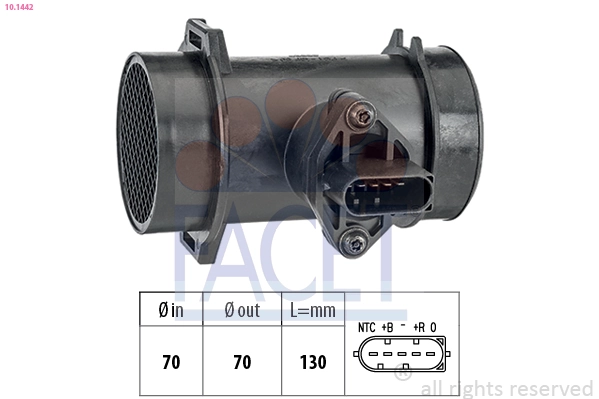 Sensor de fluxo (consumo) de ar, medidor de consumo M.A.F. - (Mass Airflow) Mercedes E  C124