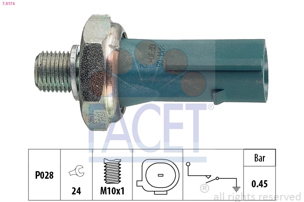  Sensor de pressão de óleo Volkswagen Jetta VI sedan (162, 163, AV3, AV2, AY2, AY3) (2011 - 2019) VI