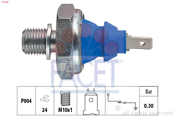 Sensor de pressão de óleo para Seat Ibiza I 021A