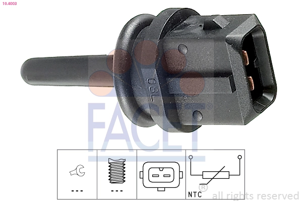Sensor de temperatura da mistura de ar para Opel Vectra A 88, 89