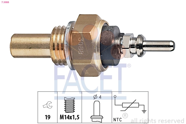 Sensor de temperatura do fluido de esfriamento Mercedes E  W123