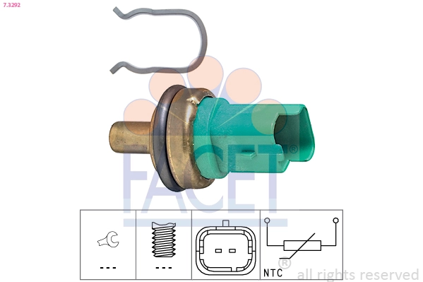 Sensor de temperatura do fluido de esfriamento Peugeot 407 SW 6E