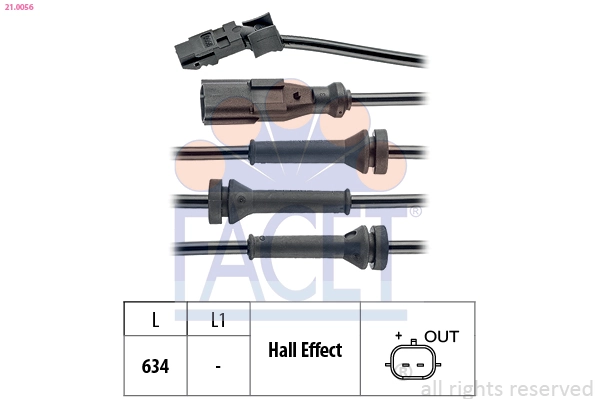 Sensor dianteiro de ABS para Dacia Logan I  MCV KS