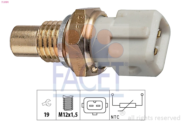 Sensor de temperatura do fluido de esfriamento Renault Trafic I TXX