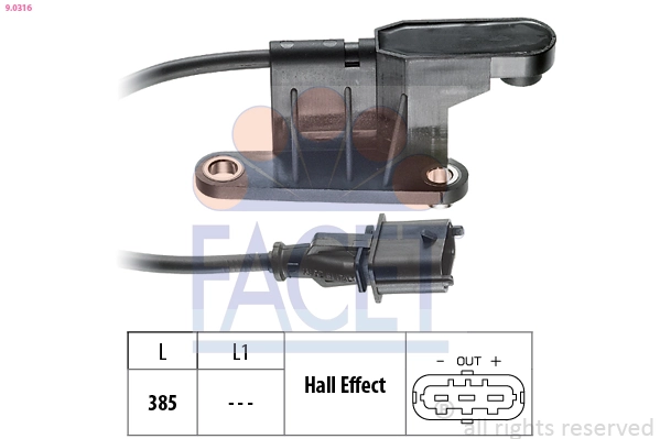Sensor de posição da árvore distribuidora General Motors 97227232