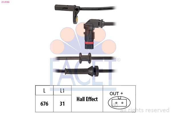 916541 IKA Sensor dianteiro de ABS