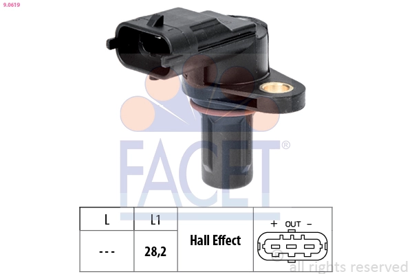 55242637 General Motors Sensor de posição da árvore distribuidora