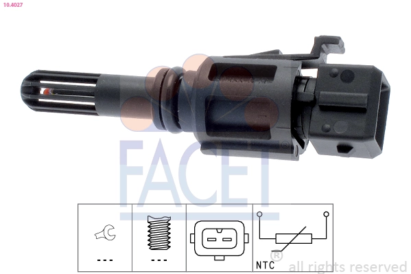 Sensor de temperatura da mistura de ar Land Rover Freelander I L314