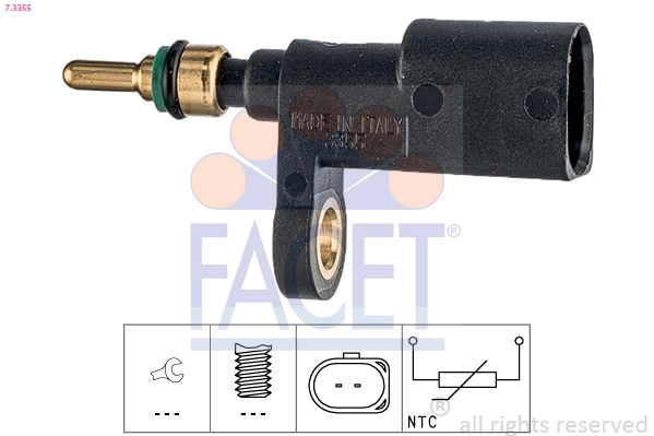  Sensor de temperatura do fluido de esfriamento (de ativação de ventilador do radiador) Volkswagen Passat B8 sedan (3G2, CB2) (2014 - 2026) B8