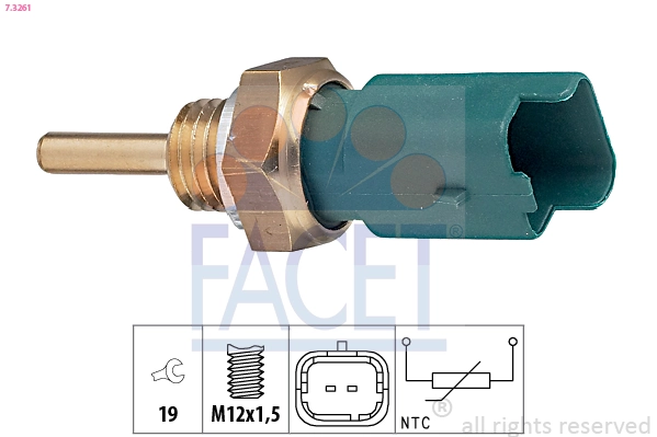  Sensor de temperatura do fluido de esfriamento Opel Combo B сaixa (2001 - 2011) B