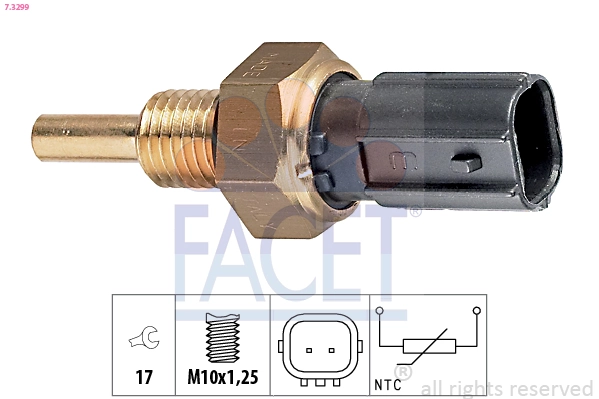 Sensor de temperatura do fluido de esfriamento Honda Civic VII EU, EP, EV