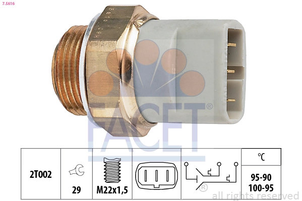 Sensor de temperatura do fluido de esfriamento (de ativação de ventilador do radiador) para Audi A6 C5 4B2, 4B4