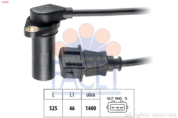 Sensor de posição (de revoluções) de cambota ERA Benelux 551093A preço, a partir de 34,24 USD