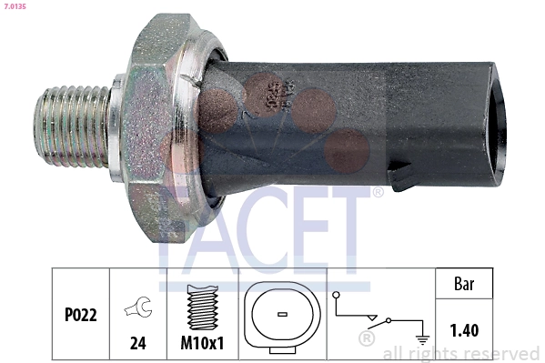 Sensor de pressão de óleo para Skoda SuperB I 3U4