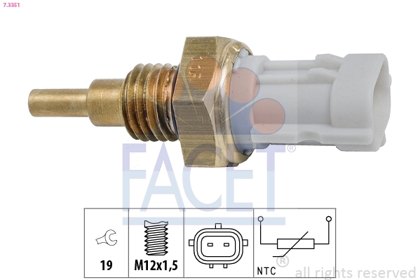 Compre 71742065 Fiat/Alfa/Lancia Sensor de temperatura do fluido de esfriamento
