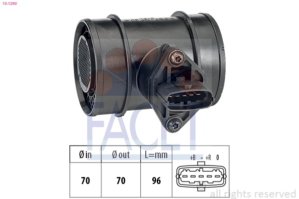 Sensor de fluxo (consumo) de ar, medidor de consumo M.A.F. - (Mass Airflow) Opel Frontera A 5MWL4