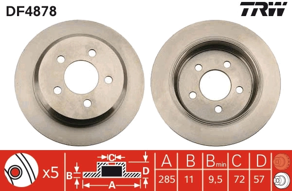 Compre K52008184 Fiat/Alfa/Lancia Disco do freio traseiro