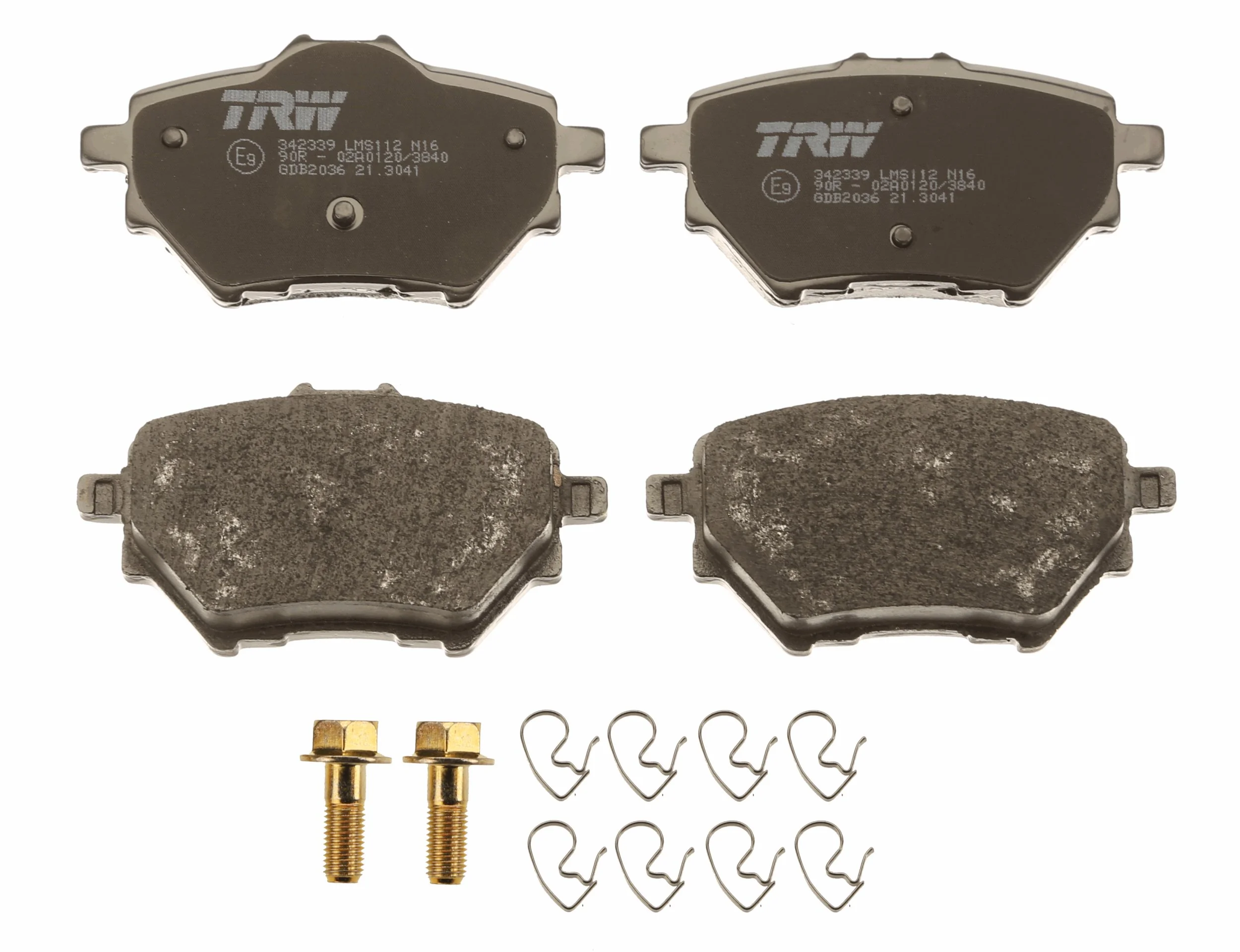 Sapatas do freio traseiras de disco 1636413980 Peugeot/Citroen