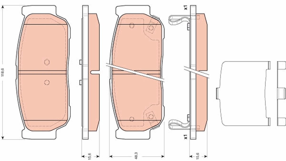 Sapatas do freio traseiras de disco 4841321B10 Hyundai/Kia