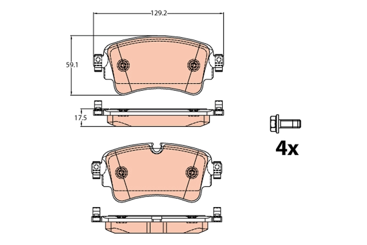 Sapatas do freio traseiras de disco Audi A4  8W2, 8WC ao melhor preço
