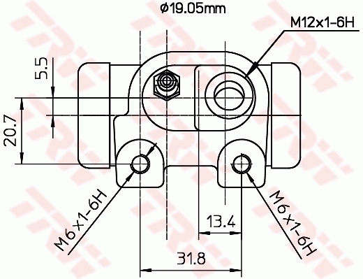 Cilindro traseiro do freio de rodas de trabalho Peugeot 205 I 741A, C