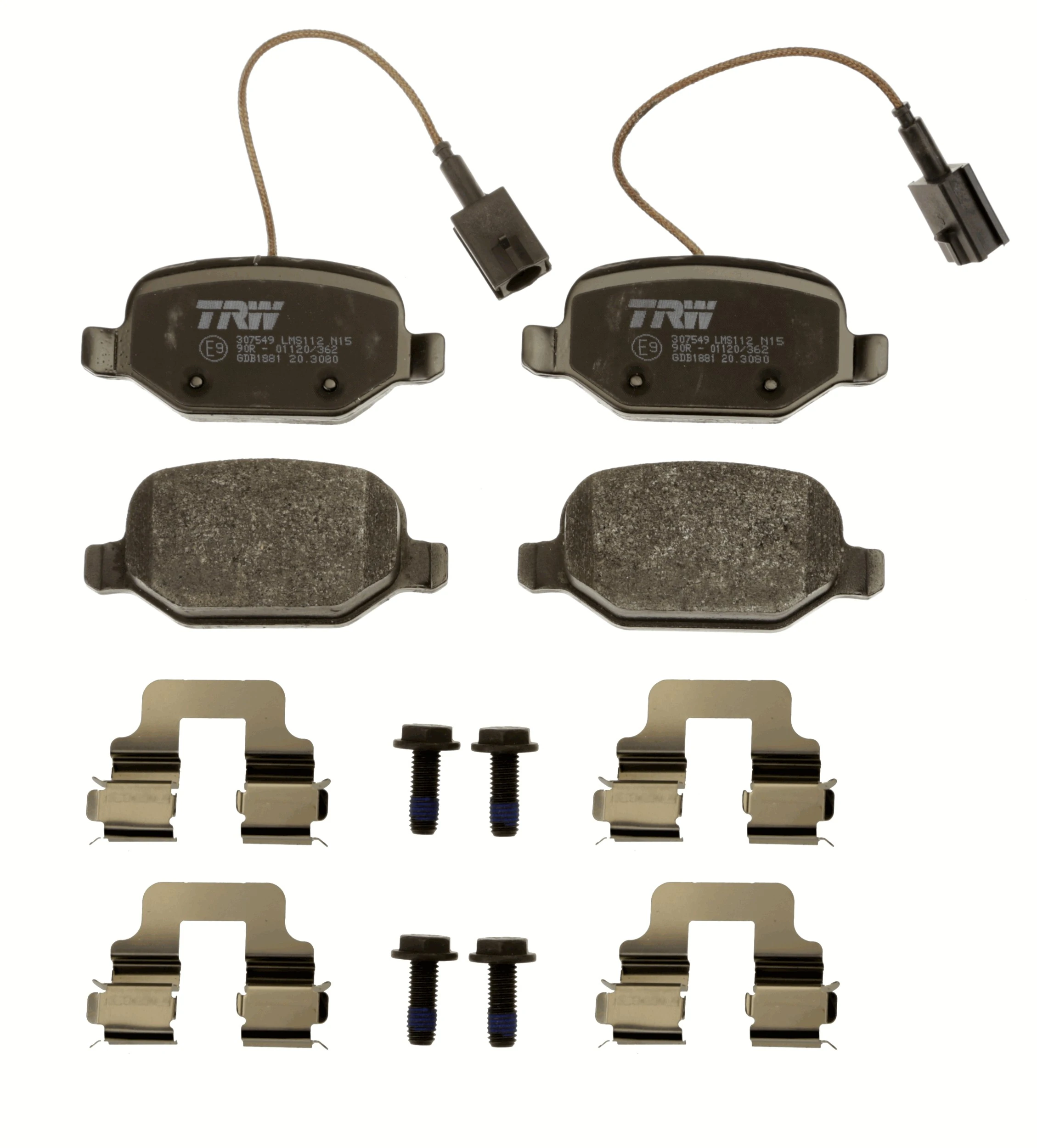 Sapatas do freio traseiras de disco 71770108 Fiat/Alfa/Lancia