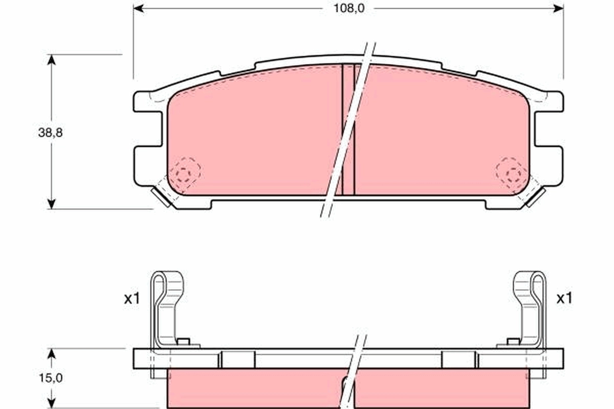 Sapatas do freio traseiras de disco para Subaru Legacy I BC