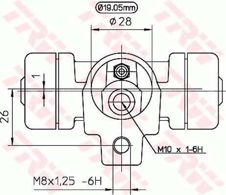 Cilindro traseiro do freio de rodas de trabalho Mercedes Sprinter II 3,5-t 906