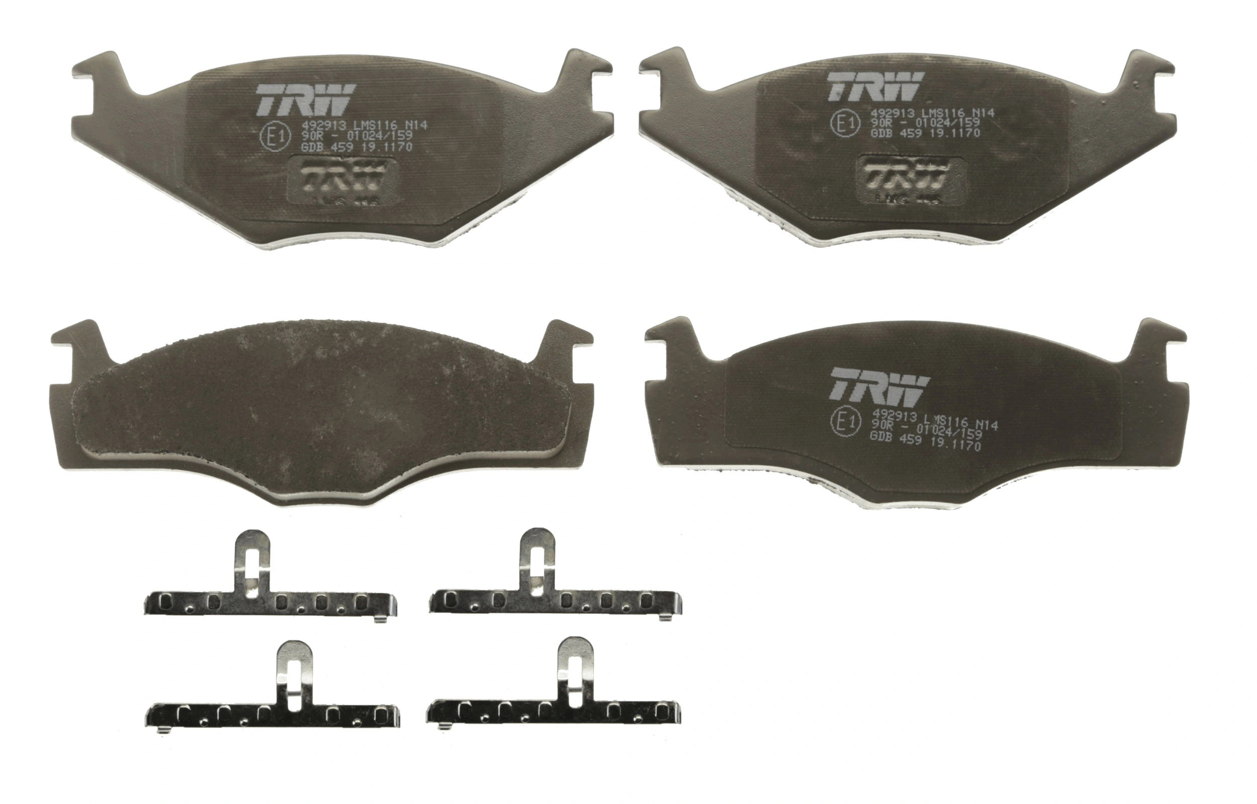 GDB459 TRW Sapatas do freio dianteiras de disco