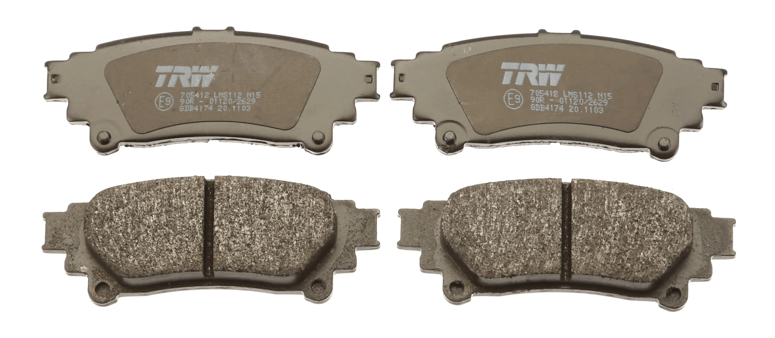  Sapatas do freio traseiras de disco Lexus RX 270/350/450H SUV (AGL10, GGL15, GYL15) (2008 - 2015) 270/350/450H