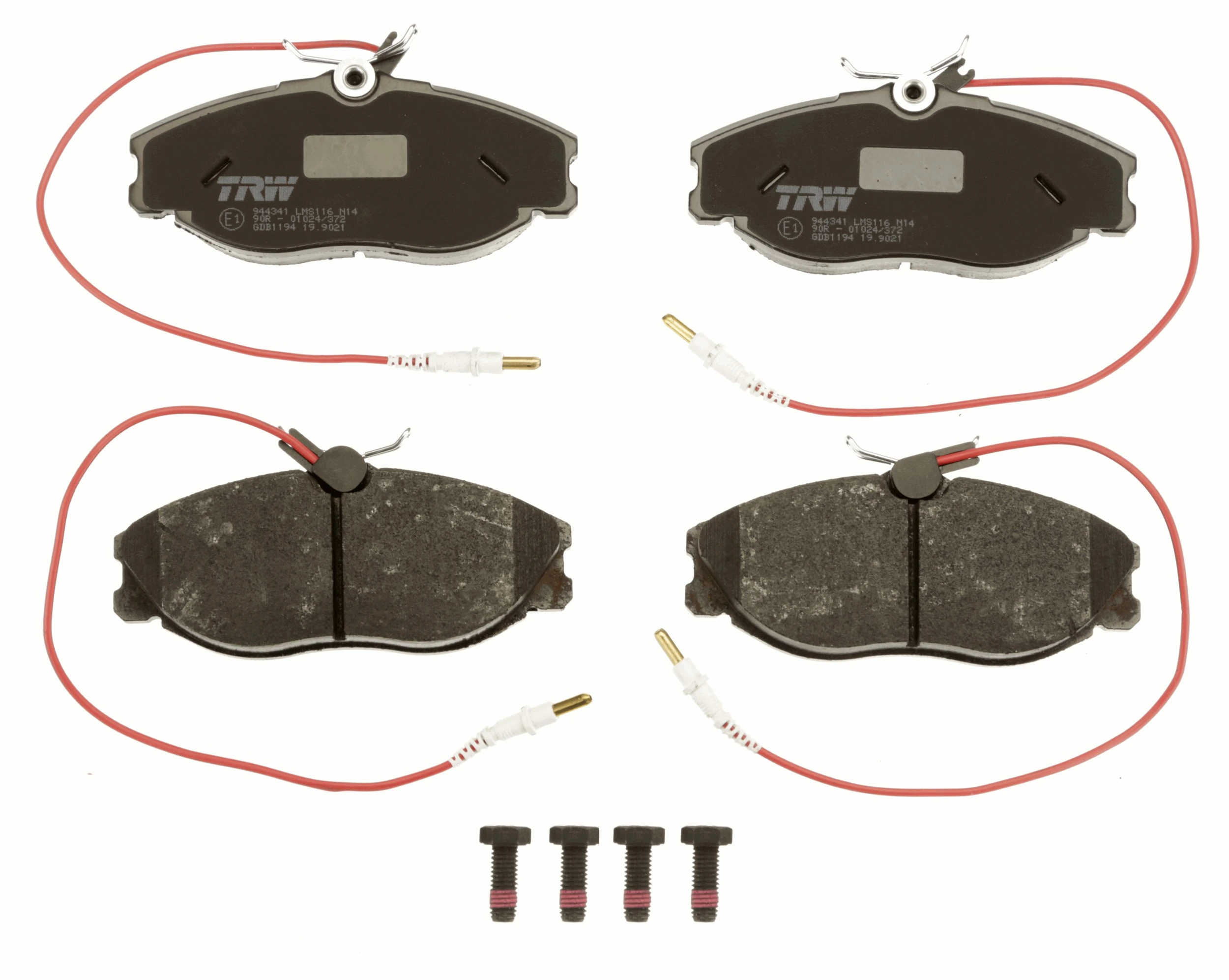 Sapatas do freio dianteiras de disco Brembo DP61017