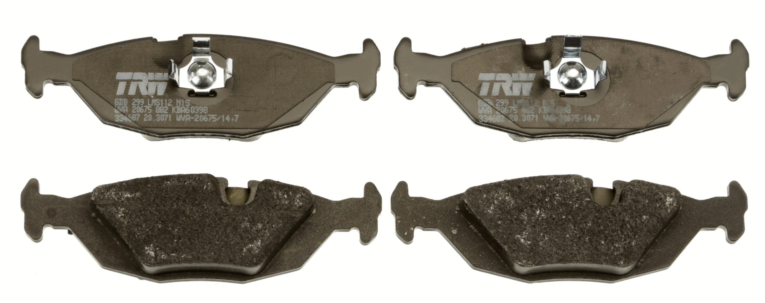  Sapatas do freio traseiras de disco BMW 5 sedan (E28) (1980 - 1990) 
