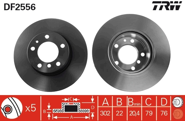 Disco do freio dianteiro para BMW 5 E34