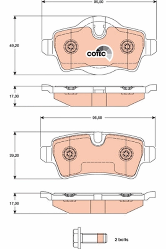 Sapatas do freio traseiras de disco Mini Cooper  R56 ao melhor preço