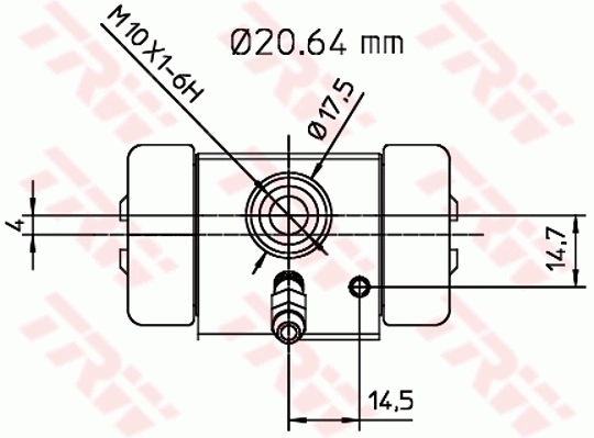 Cilindro traseiro do freio de rodas de trabalho Ford Transit III V