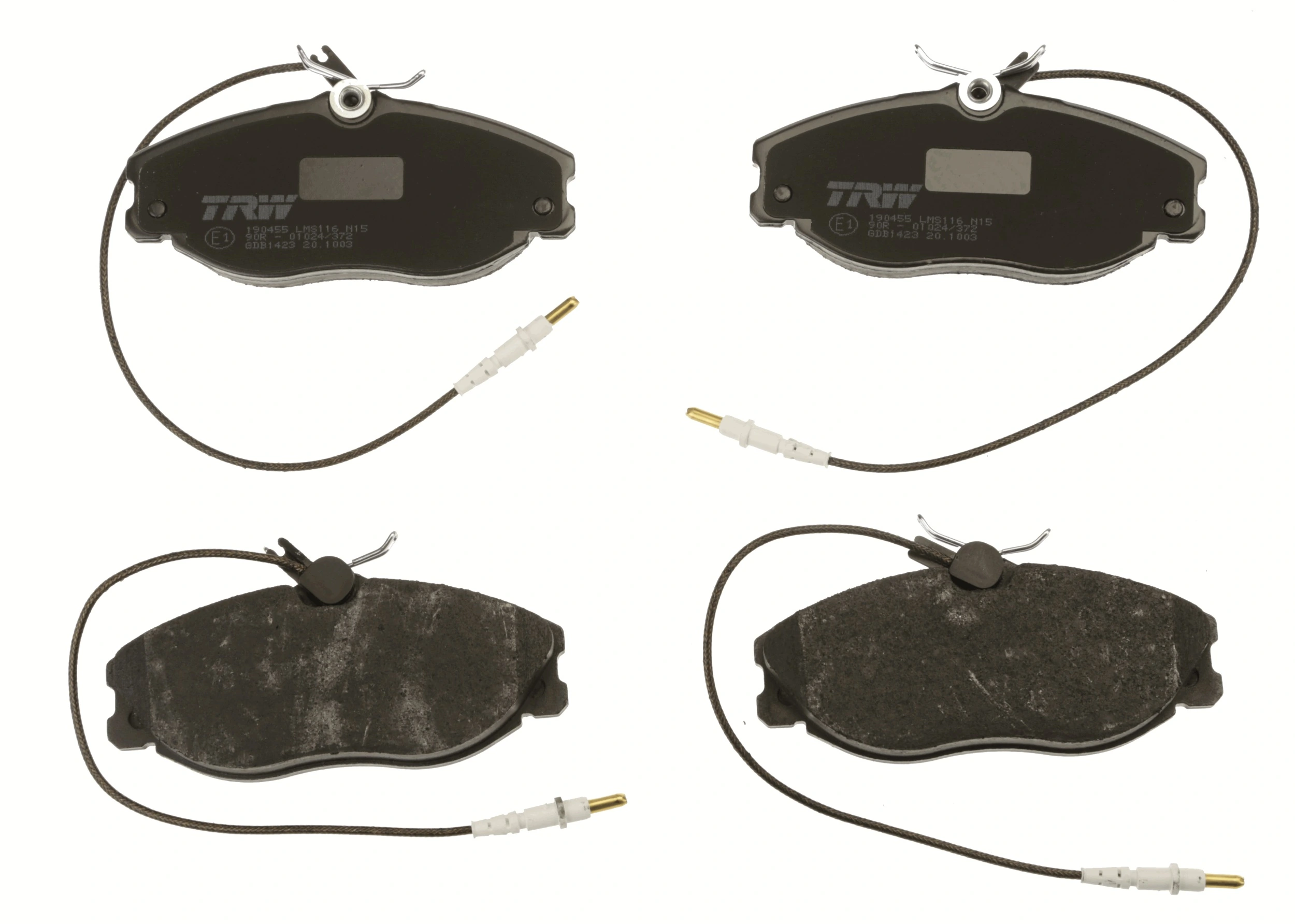 Sapatas do freio dianteiras de disco DP61017 Brembo