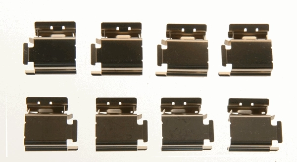  Kit de molas de fixação de sapatas de disco dianteiras Peugeot 307 hatchback (3A, 3C) (2000 - 2012) 