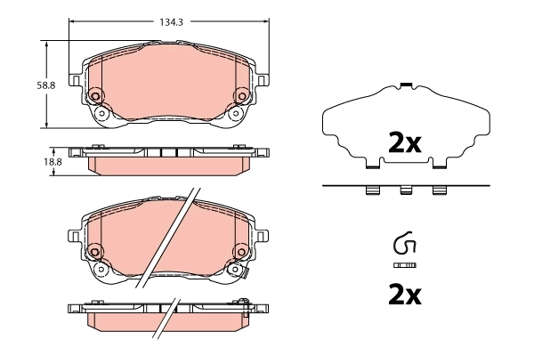 Sapatas do freio dianteiras de disco para Toyota Corolla E21
