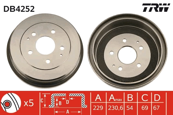 Tambor do freio traseiro para Daihatsu Terios J2