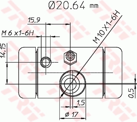  Cilindro traseiro do freio de rodas de trabalho Citroen C3 I hatchback (FC) (2002 - 2009) I