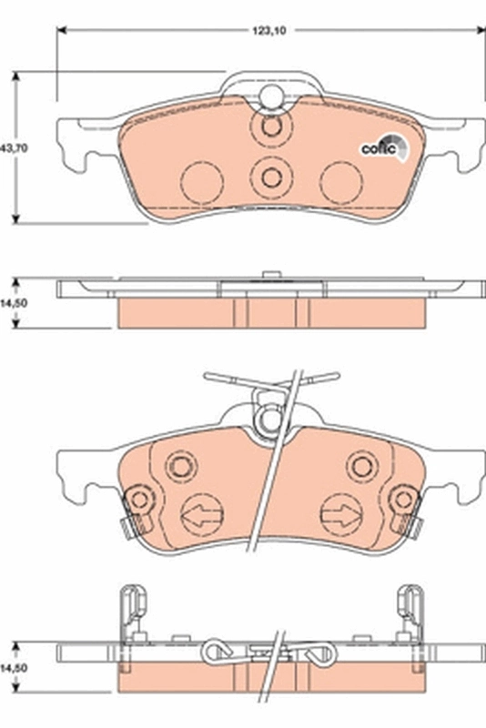 Sapatas do freio traseiras de disco para Toyota Yaris P13