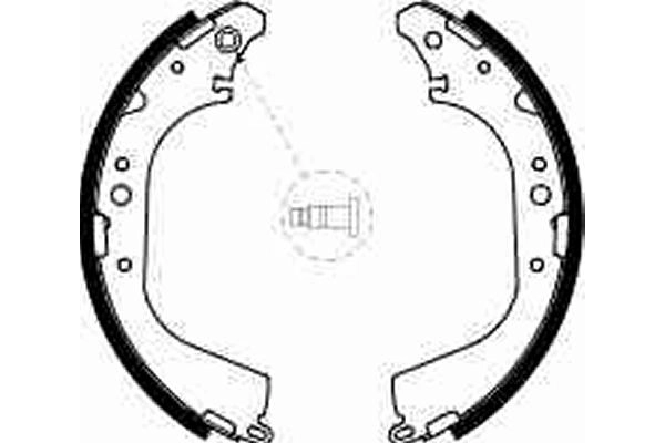  Sapatas do freio traseiras de tambor Nissan Patrol SUV (K260) (1986 - 1994) 