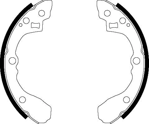  Sapatas do freio traseiras de tambor KIA Rio sedan (2001 - 2005) 