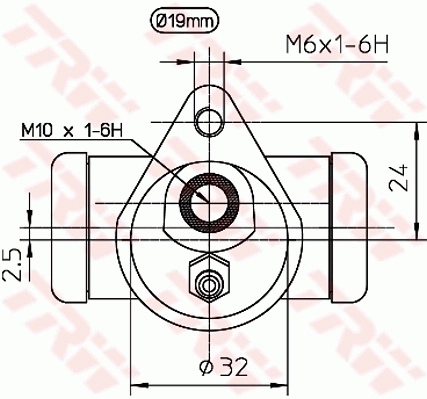 Cilindro traseiro do freio de rodas de trabalho para Ford Fiesta Mk2 FBD