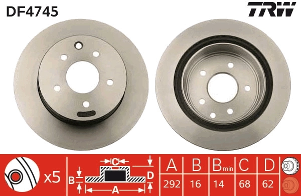 Disco do freio traseiro para Nissan X-Trail T30