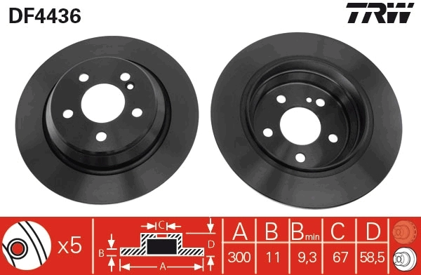 Disco do freio traseiro para Mercedes S  W220