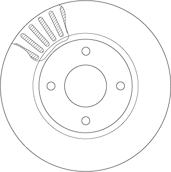 DF6142 TRW Disco do freio dianteiro