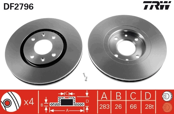 Disco do freio dianteiro para Peugeot 406 8B